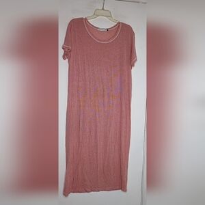 Rodebjer Kebe Dress T-shirt Midi Dress in Striped Red